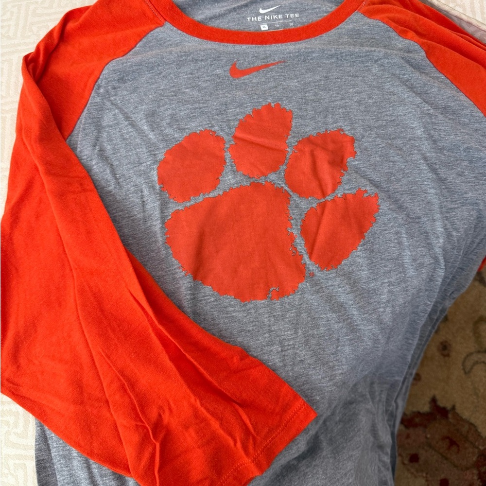 Nike Gray Tee with Red Accents